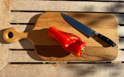 How to cut a Bell Pepper for Paella